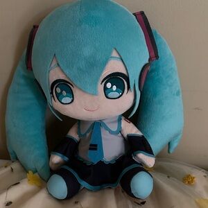 Adorable Blue Anime Plush Toy